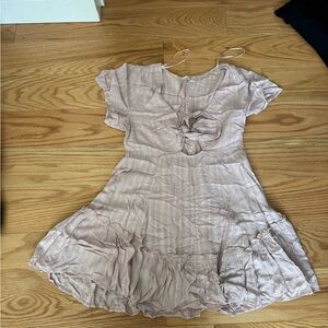 Pink Mahina Tie Front Dress